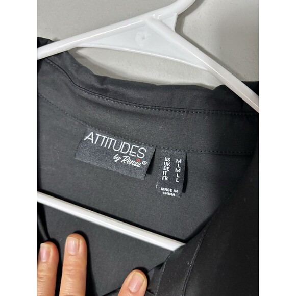 Attitudes by Renee Curved Hem Button Down M - Picture 6 of 14